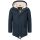 Alessandro Salvarini Herren Winterjacke langer Parka mit Teddyfell - Navy-Gr.S