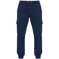 Alessandro Salvarini Herren Designer Cargo Stoff Hose Cargohose Regular Fit NEU O031 Dunkelblau W33 L32