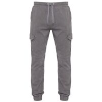Alessandro Salvarini Herren Designer Cargo Stoff Hose Cargohose Regular Fit NEU O031 Grau W38 L34