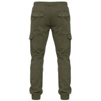 Alessandro Salvarini Herren Designer Cargo Stoff Hose Cargohose Regular Fit NEU O031 Grün W40 L34