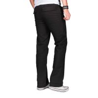 Alessandro Salvarini Herren leichte Sommer Hose O-034 - Schwarz-W38-L34