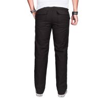 Alessandro Salvarini Herren leichte Sommer Hose O-034 - Schwarz-W38-L34