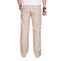 Alessandro Salvarini Herren leichte Sommer Hose O-034 - Sand-W29-L30