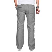 Alessandro Salvarini Herren leichte Sommer Hose O-034 - Hellgrau-W29-L34