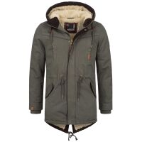 Alessandro Salvarini Herren Winterparka O280 Dunkelgrau 3XL