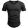 Alessandro Salvarini Herren T-Shirts Rund Hals Shirt Round Neck Schwarz O-076 Schwarz S