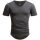 A.Salvarini Herren T-Shirts O077 Dunkelgrau S