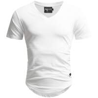 A.Salvarini Herren T-Shirts O077 Weiss 3XL