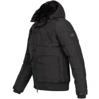 Alessandro Salvarini Herren Winterjacke O286 - Schwarz-Gr.M