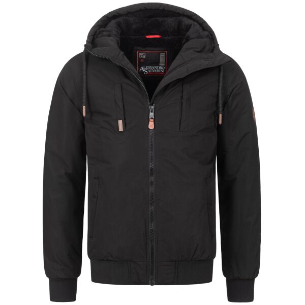 Alessandro Salvarini Herren Winter Jacke Schwarz O320 Größe M - Gr. M
