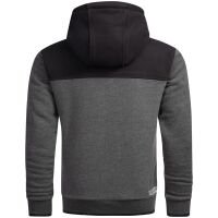 Alessandro Salvarini Herren Hoodie D.Grau-Schwarz O-312 Größe S - Gr. S