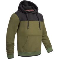 Alessandro Salvarini Herren Hoodie Olive-Schwarz O-312 Größe S - Gr. S