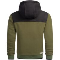 Alessandro Salvarini Herren Hoodie Olive-Schwarz O-312 Größe S - Gr. S