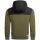 Alessandro Salvarini Herren Hoodie Olive-Schwarz O-312 Größe XXL - Gr. 2XL