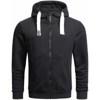 Alessandro Salvarini Herren Sweatjacke O-314 - Schwarz Größe L - Gr. L