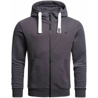 Alessandro Salvarini Herren Sweatjacke O-314 - Anthrazit Größe XXL - Gr. 2XL