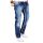 Alessandro Salvarini Herren Jeans dicke Zier Nähte O-011 Blau-W42-L36