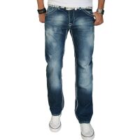 Alessandro Salvarini Herren Jeans dicke Naht O-007...