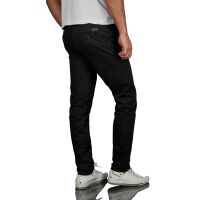 Alessandro Salvarini Herren Chino Stoff Hose Regular Fit Schwarz O095 W30 L34