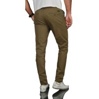 Alessandro Salvarini Herren Chino Stoff Hose Regular Fit Olive O095 W30 L34