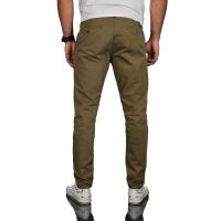 Alessandro Salvarini Herren Chino Stoff Hose Regular Fit Olive O095 W30 L34