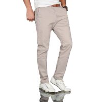Alessandro Salvarini Herren Chino Stoff Hose Regular Fit Hellgrau O095 W31 L34