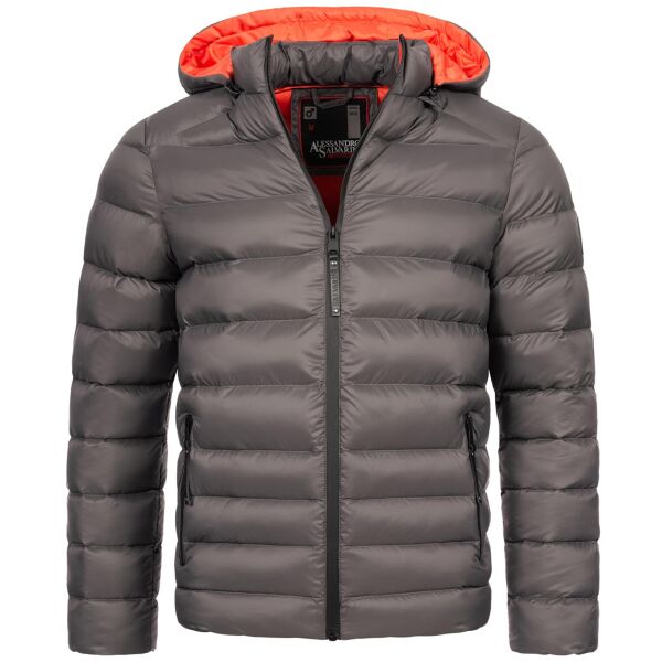Alessandro Salvarini Herren Herren Steppjacke O-283 - Dunkelgrau-Gr.XXL
