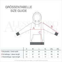 Alessandro Salvarini Herren Hoodie O-310 Hellgrau Größe XXXL - Gr. 3XL