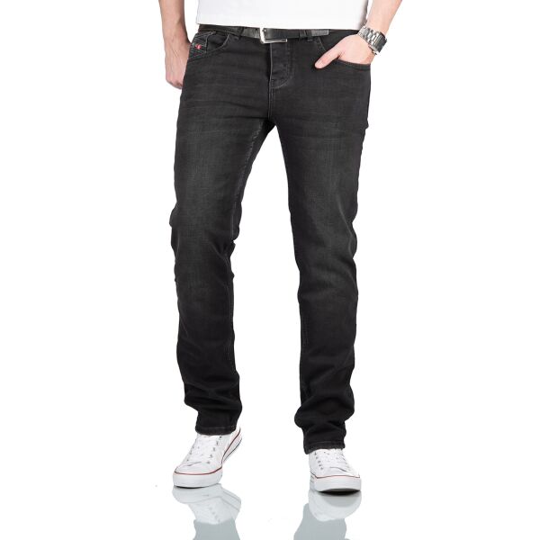 Alessandro Salvarini Designer Herren Jeans Hose Basic Jeanshose O353 W34 L32 in