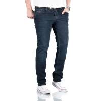Alessandro Salvarini Designer Herren Jeans Hose Basic Jeanshose O352 W30 L32 in