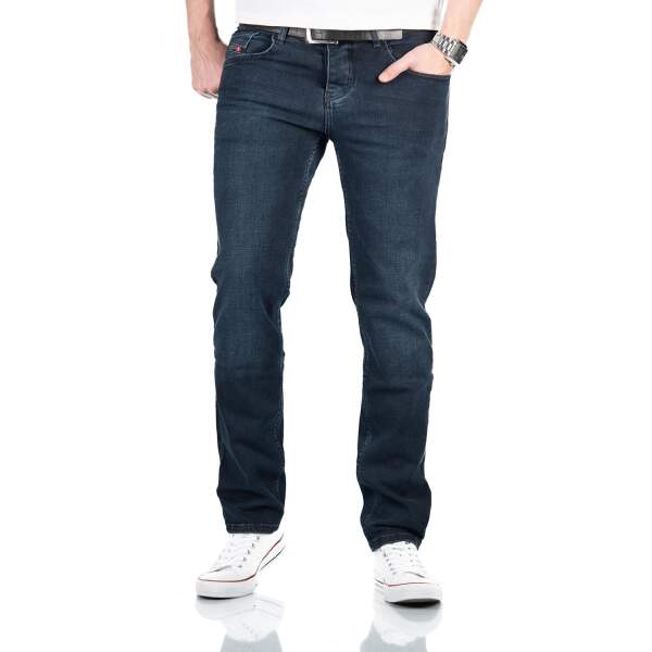 Alessandro Salvarini Designer Herren Jeans Hose Basic Jeanshose O352 W38 L30 in