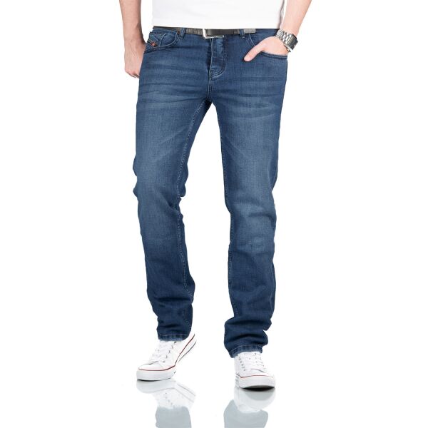 Alessandro Salvarini Designer Herren Jeans Hose Basic Jeanshose O350 W30 L32 in