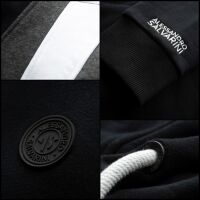 Alessandro Salvarini Herren Hoodie O311 - Schwarz Größe XXL - Gr. 2XL