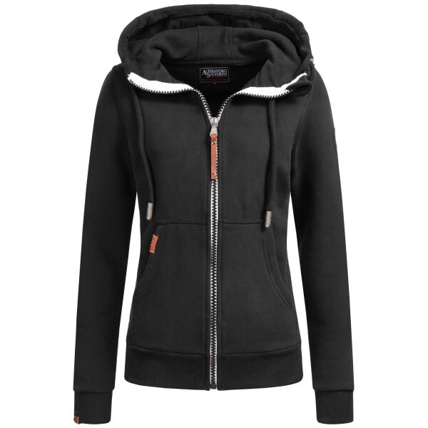 Alessandro Salvarini Herren Sweatjacke O-299 - Schwarz