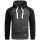 Alessandro Salvarini Herren Kapuzenpullover O-297 - DGrau-Schwarz-Gr.S