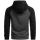 Alessandro Salvarini Herren Kapuzenpullover O-297 - DGrau-Schwarz-Gr.S