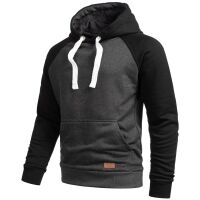 Alessandro Salvarini Herren Kapuzenpullover O-297 - DGrau-Schwarz-Gr.3XL