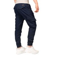 Alessandro Salvarini Herren Cargohose Strech O-274 - Dunkelblau-W34-L34
