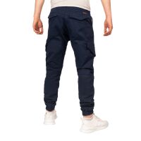 Alessandro Salvarini Herren Cargohose Strech O-274 - Dunkelblau-W34-L34
