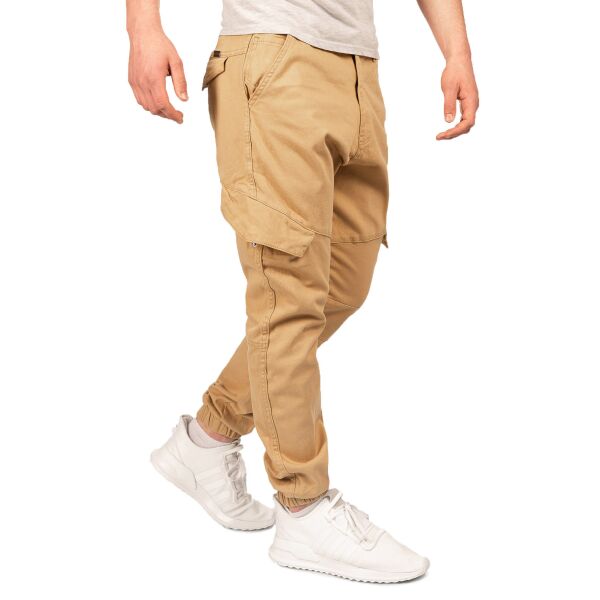 Alessandro Salvarini Herren Cargohose Strech O-274 - Beige-W34-L30