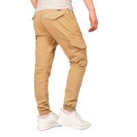 Alessandro Salvarini Herren Cargohose Strech O-274 - Beige-W34-L30