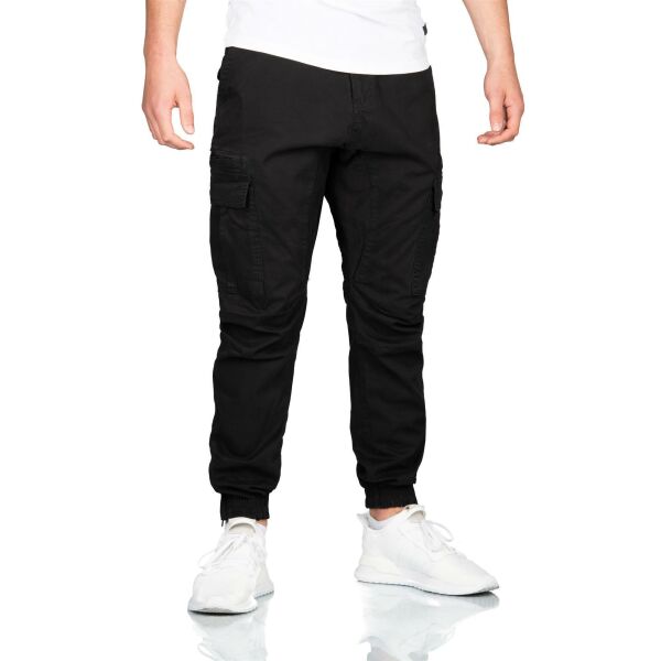 Alessandro Salvarini Herren Cargo Hose O-272 - Schwarz-W30-L32