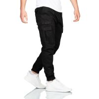 Alessandro Salvarini Herren Cargo Hose O-272 - Schwarz-W32-L32
