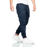 Alessandro Salvarini Herren Cargo Hose O-272 - Dunkelblau-W36-L30