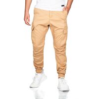 Alessandro Salvarini Herren Cargo Hose O-272 - Beige-W32-L30