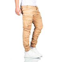 Alessandro Salvarini Herren Cargo Hose O-272 - Beige-W36-L34