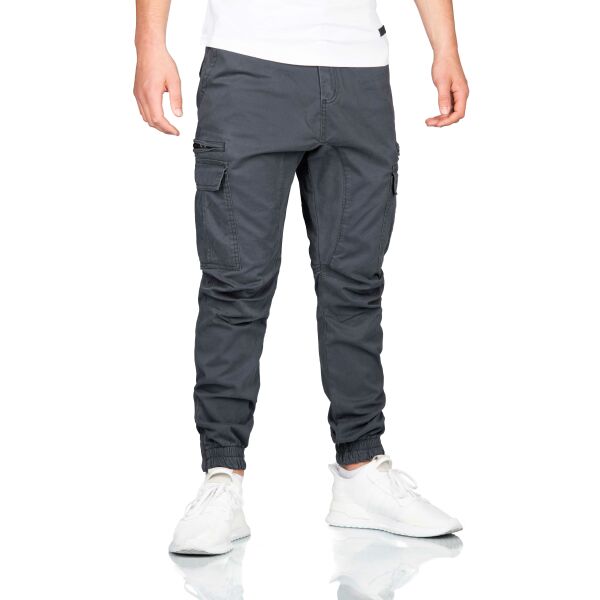 Alessandro Salvarini Herren Cargo Hose O-272 - Dunkelgrau-W33-L30