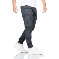 Alessandro Salvarini Herren Cargo Hose O-272 - Dunkelgrau-W36-L32