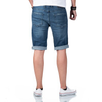 Alessandro Salvarini Herren Jeans Shorts O-380 - Blau