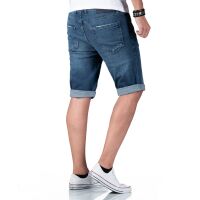 Alessandro Salvarini Herren Jeans Shorts O-380 - Blau-W31